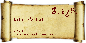 Bajor Ábel névjegykártya