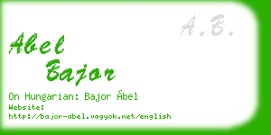 abel bajor business card